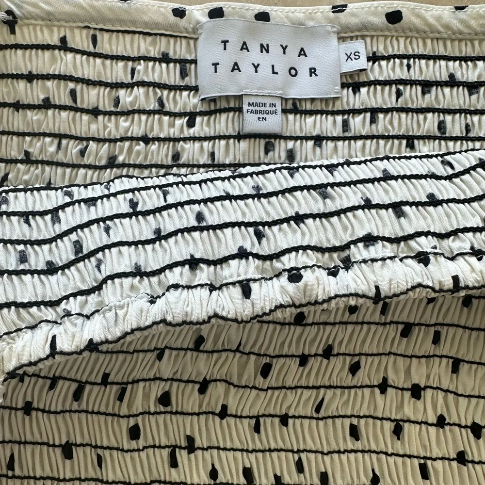 NWOT Tanya Taylor Eden Smocked Polka Dot Mini Dress, XS - Picture 5 of 5
